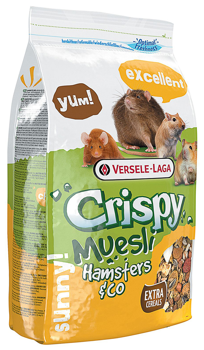 Versele-laga Crispy Muesli Hamster & Co корм для хомяков с витамином е (400 гр)