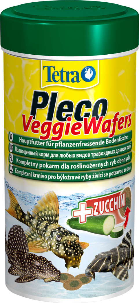 Tetra Pleco Veggie Wafers корм чипсы для растительноядных донных рыб (250 мл)