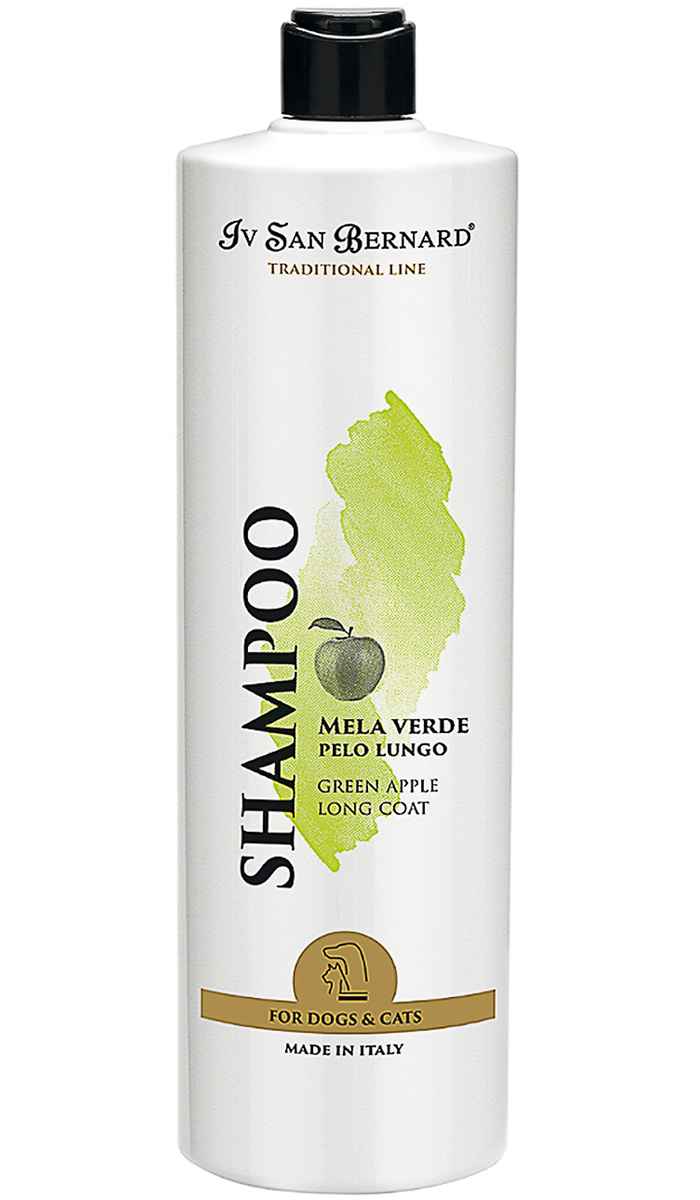 Isb Traditional Line Green Apple Shampoo Ив Сан Бернард шампунь с ароматом зеленого яблока для длинношерстных собак и кошек (500 мл)