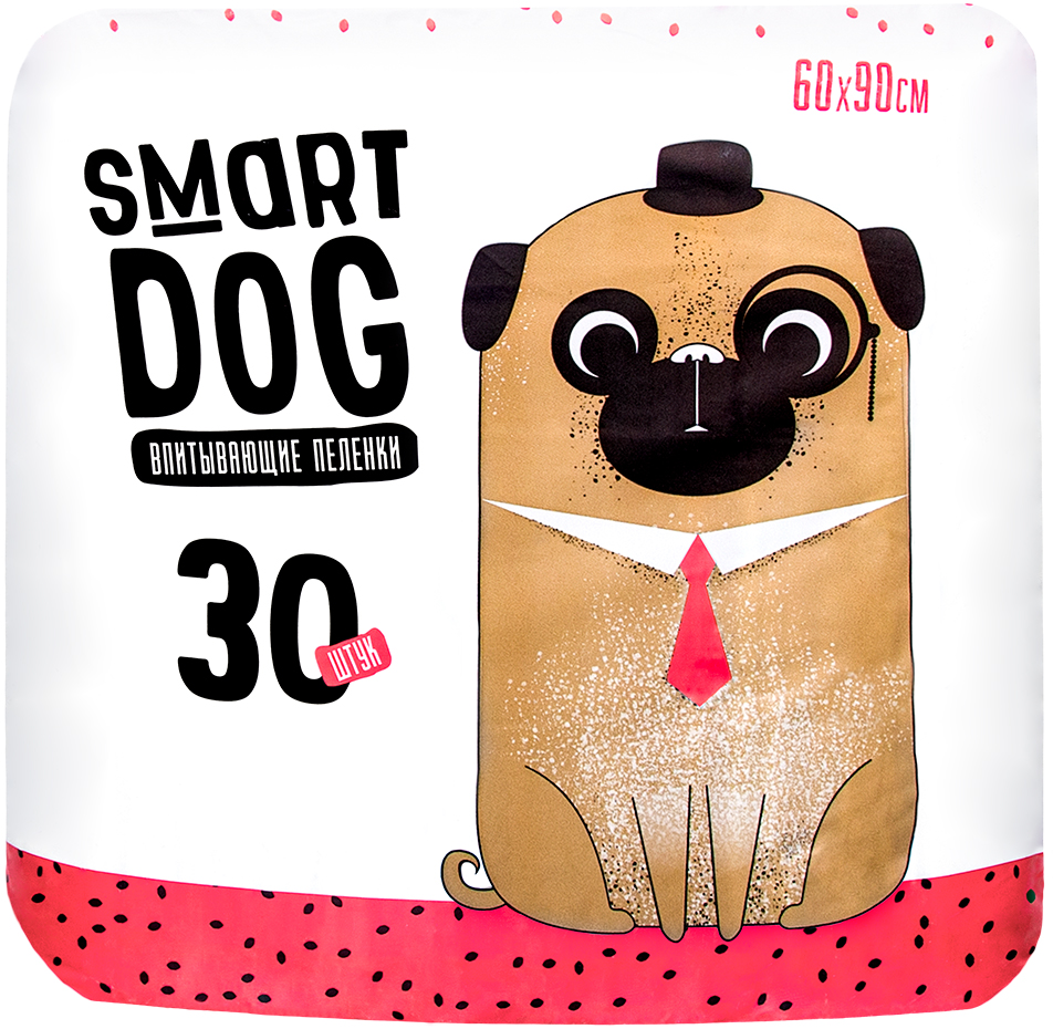 Пеленки впитывающие для собак Smart Dog 60 х 90 см (10 шт)