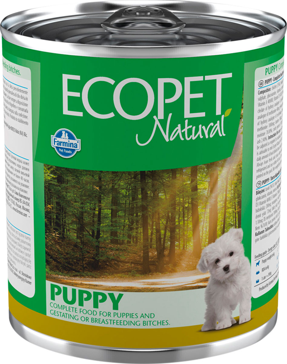 Ecopet Natural Puppy для щенков, беременных и кормящих сук (300 гр х 6 шт)