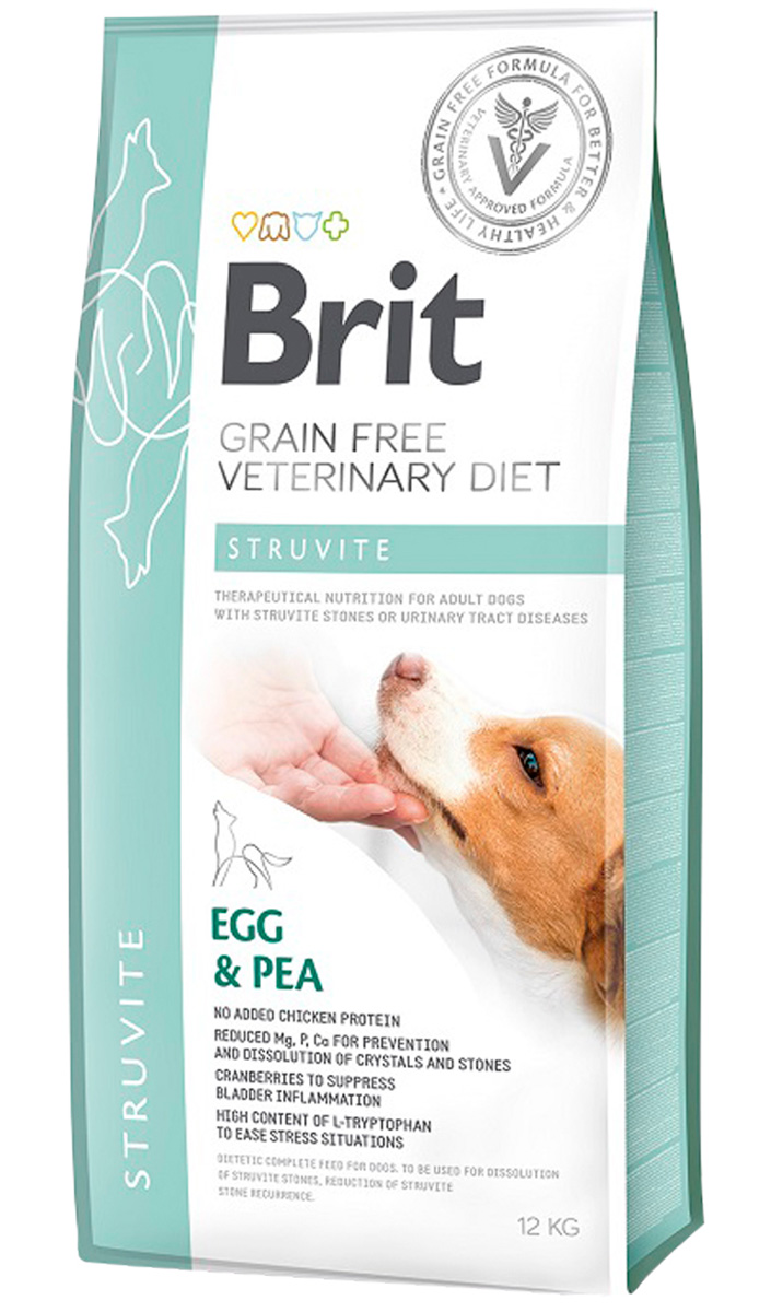 Brit Veterinary Diet Dog Grain Free Struvite для взрослых собак при струвитном типе мочекаменной болезни (12 + 12 кг)