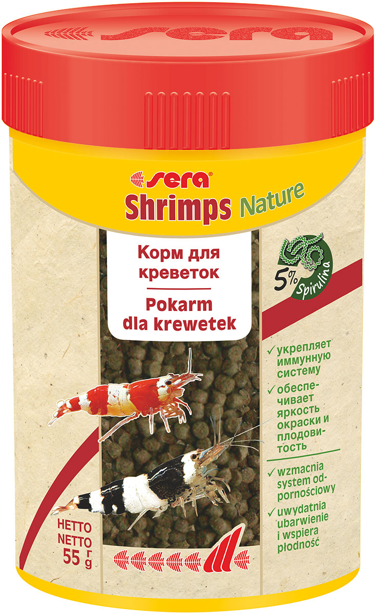 Sera Shrimps Natural корм гранулы для креветок 55 гр (100 мл)