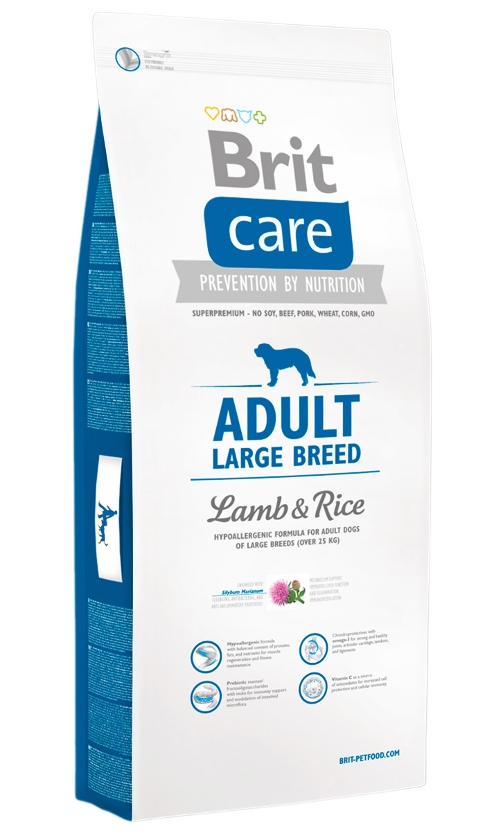 Brit Care Adult Large Breed Lamb & Rice для взрослых собак крупных пород с ягненком и рисом (12 + 2 кг)