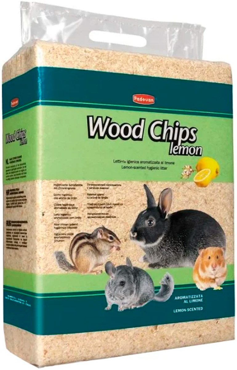  Padovan Wood Chips Lemon опилки для грызунов и кроликов с запахом лимона 4 кг (1 шт)