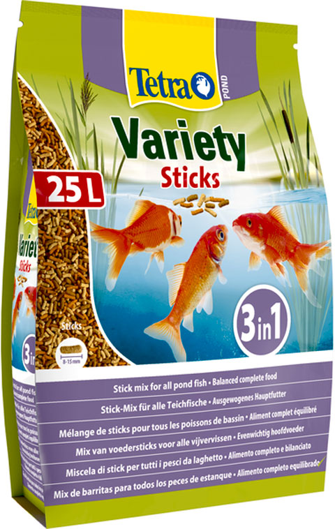 Tetra Pond Variety Sticks корм палочки для прудовых рыб смесь (7 л)