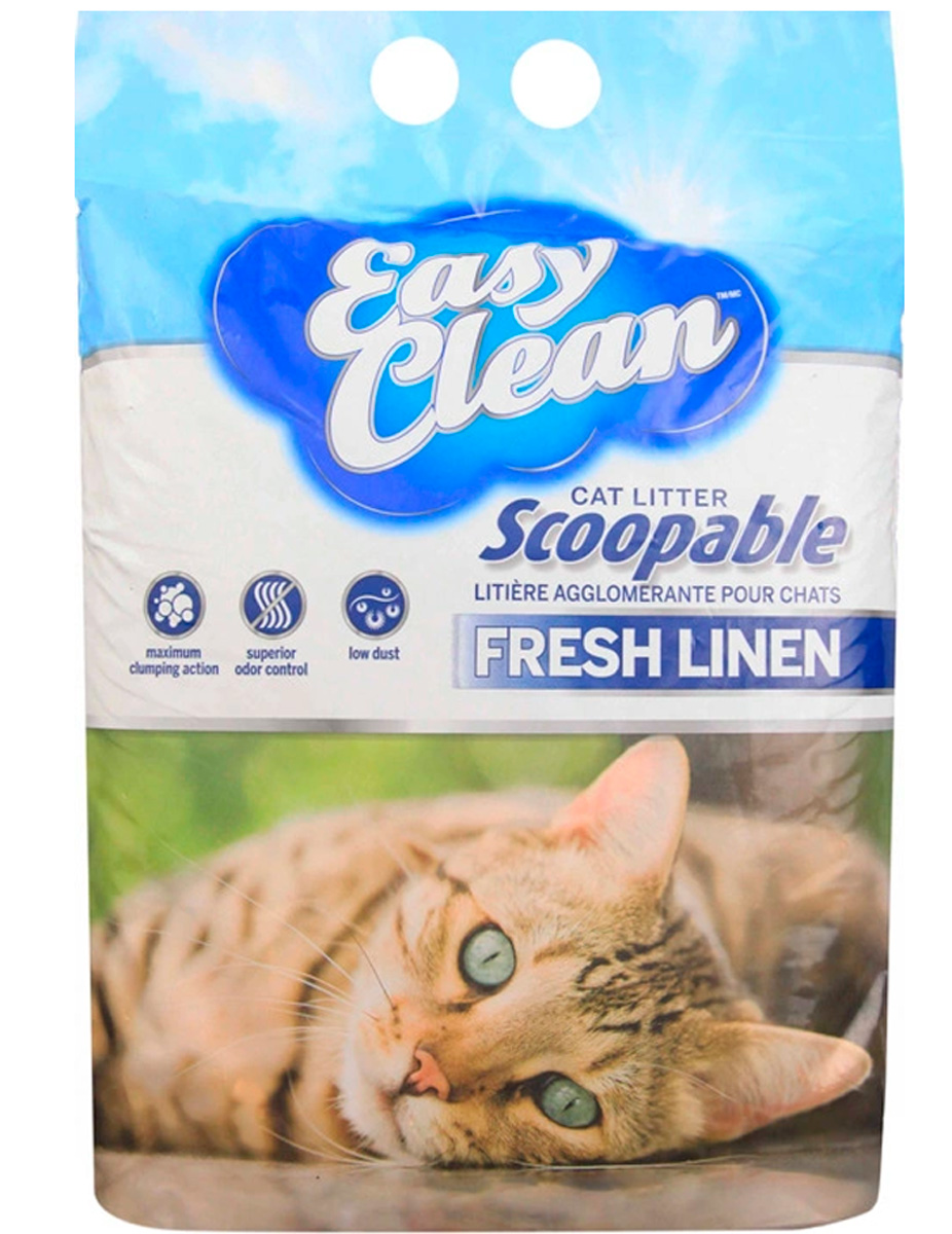 Easy Clean Fresh Linen наполнитель комкующийся для туалета кошек с ароматом луговых трав (18,14 кг)