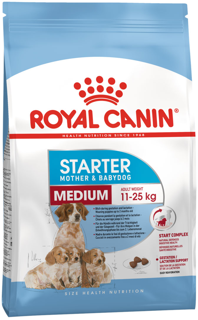 Royal Canin Medium Starter для щенков средних пород до 2 месяцев, беременных и кормящих сук (12 кг)