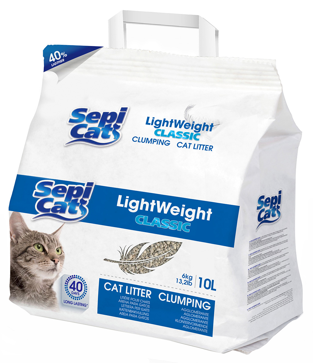 Sepi Cat Lightweight Classic наполнитель комкующийся для туалета кошек Облегченный (6 кг)