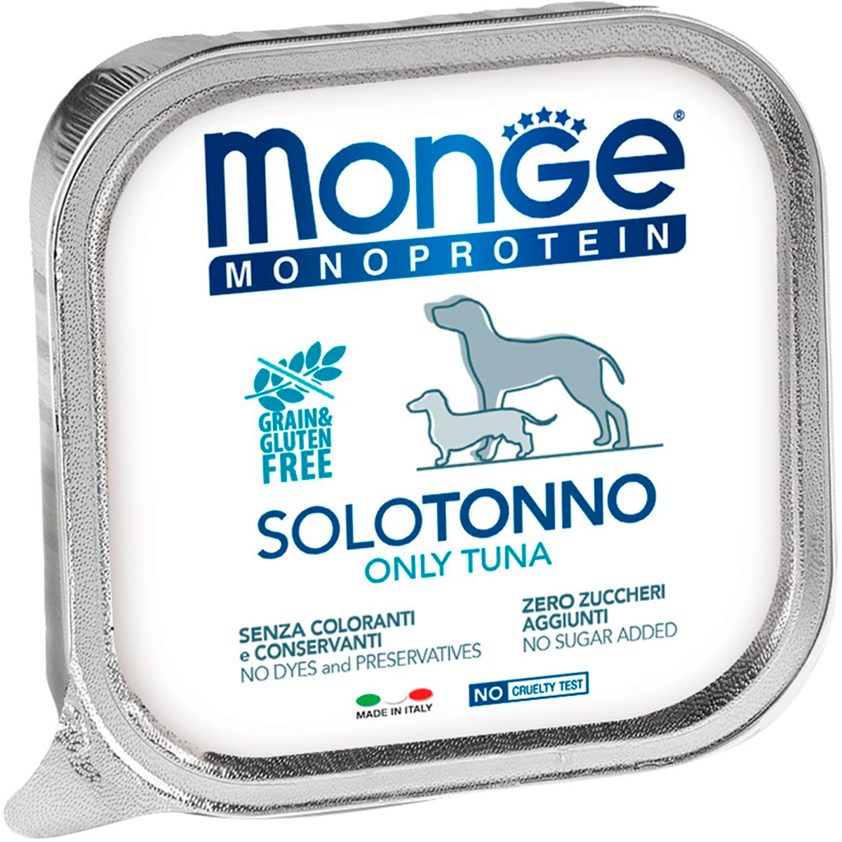 Monoproteico Monge Monoprotein Solo Dog монобелковые для взрослых собак паштет с тунцом 70014168bs (150 гр)