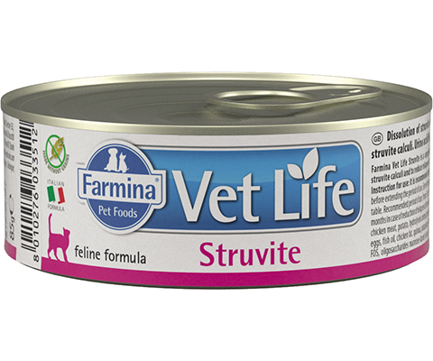 Farmina Vet Life Feline Struvite для взрослых кошек при мочекаменной болезни струвиты 85 гр (85 гр х 12 шт)