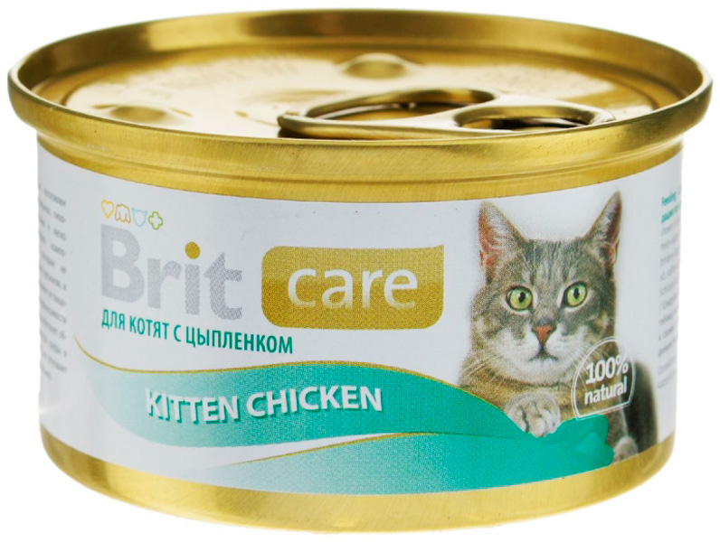 Brit Care Kitten Chicken для котят с курицей (80 гр х 12 шт)