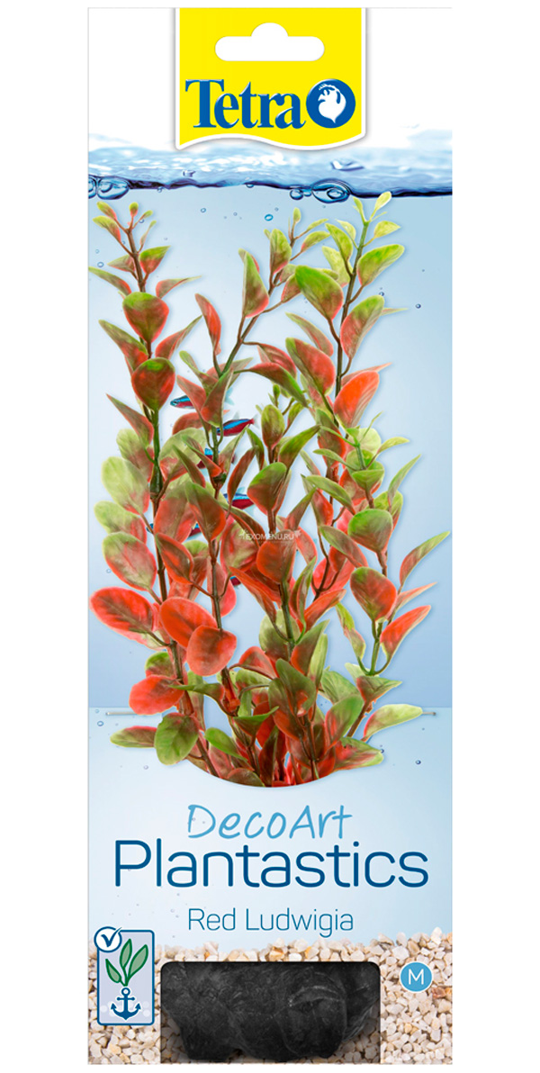 Растение для аквариума пластиковое Людвигия красная Tetra DecoArt Plant M Red Ludwigia 23 см (1 шт)