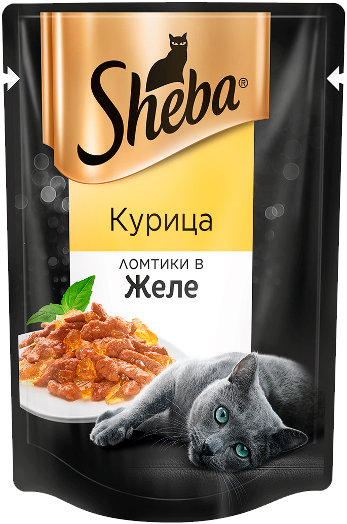   Магизоо Sheba для взрослых кошек ломтики в желе с курицей  (85 гр)