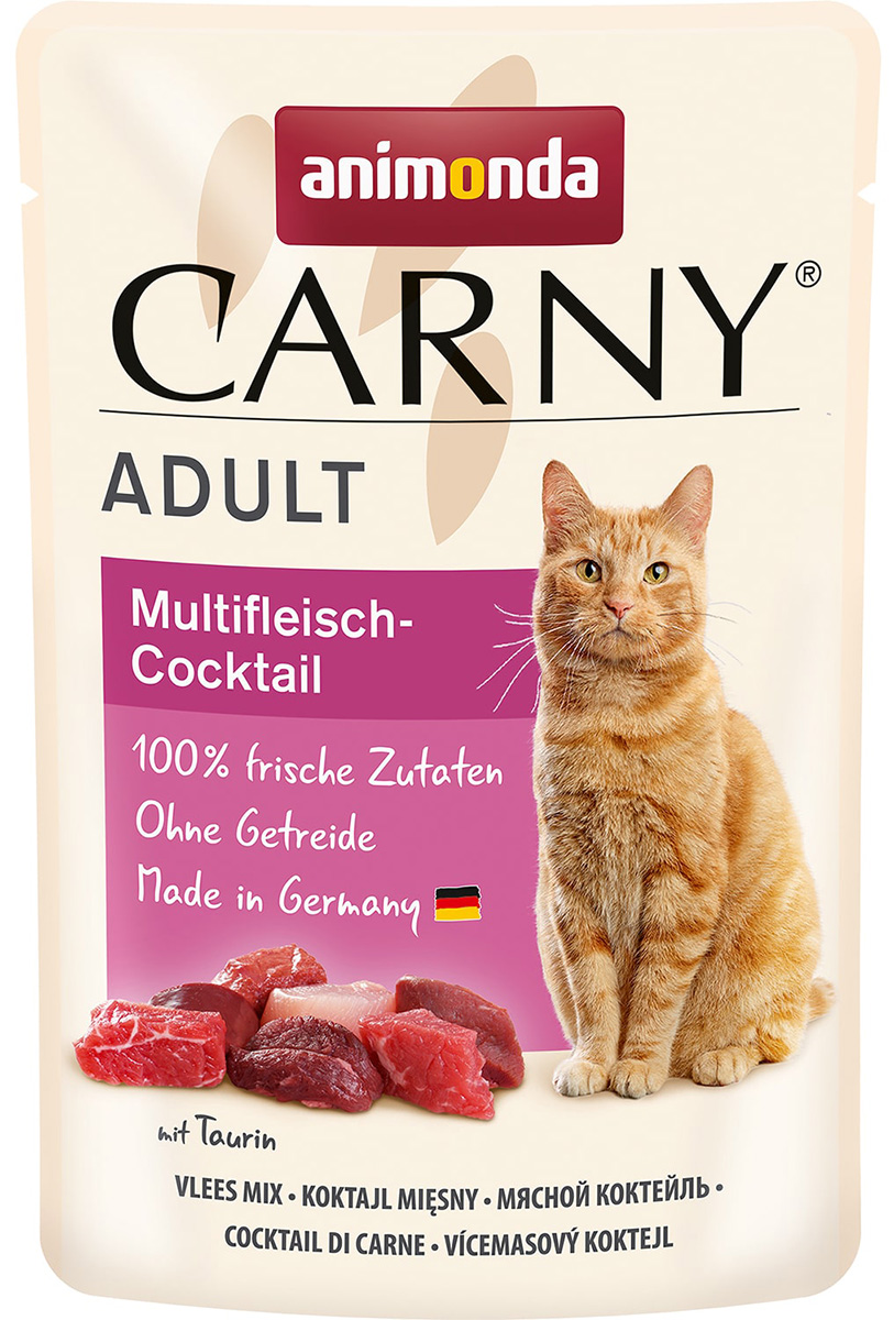 Animonda Carny Adult Multifleisch-cocktail для взрослых кошек с мясным коктейлем  (85 гр х 12 шт)