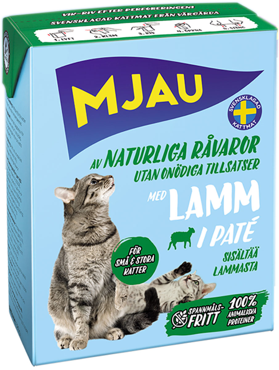 Mjau Pate Lamb для кошек и котят паштет с ягненком  (380 гр х 16 шт)