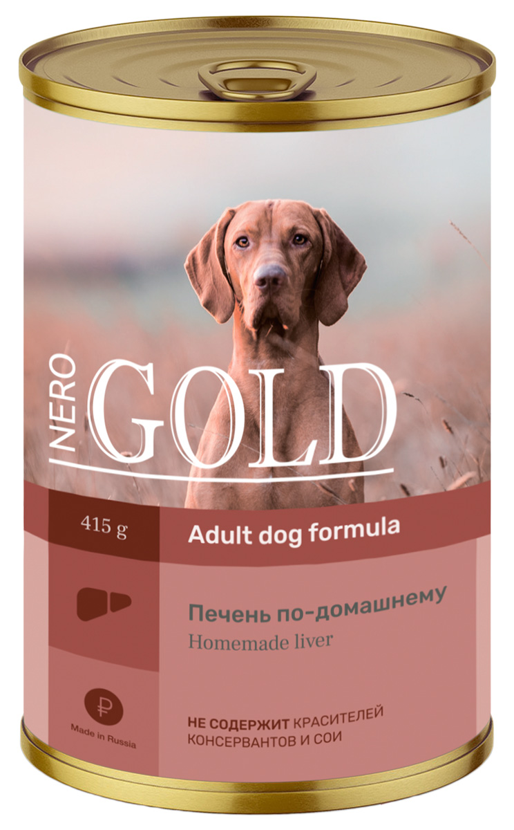 Nero Gold Adult Dog Home Made Liver для взрослых собак с печенью по-домашнему (415 гр х 12 шт)