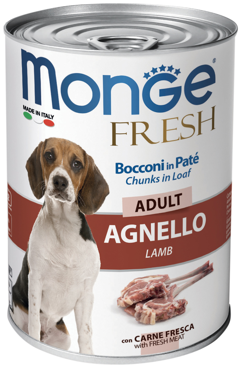 Monge Fresh Adult Dog Chunks In Loaf для взрослых собак мясной рулет с ягненком (400 гр)