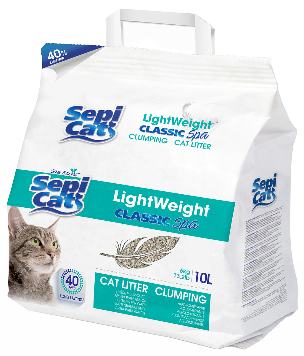 Sepi Cat Lightweight Classic Spa наполнитель комкующийся для туалета кошек Облегченный спа (6 кг)