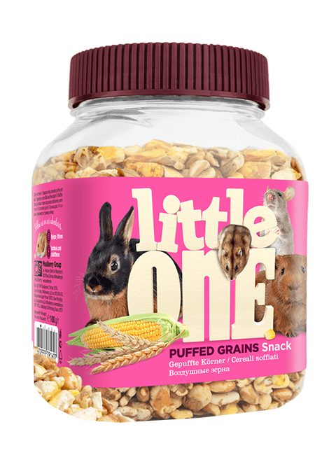 Для всех пород Little One Snack Puffed Grains лакомство для грызунов Воздушные зерна (100 гр)