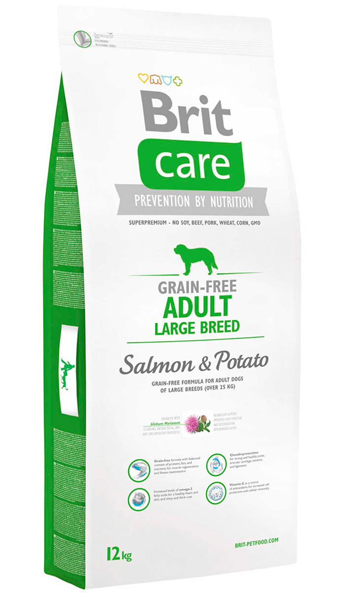 Brit Care Adult Large Breed Salmon & Potato для взрослых собак крупных пород с лососем и картофелем (12 + 12 кг)