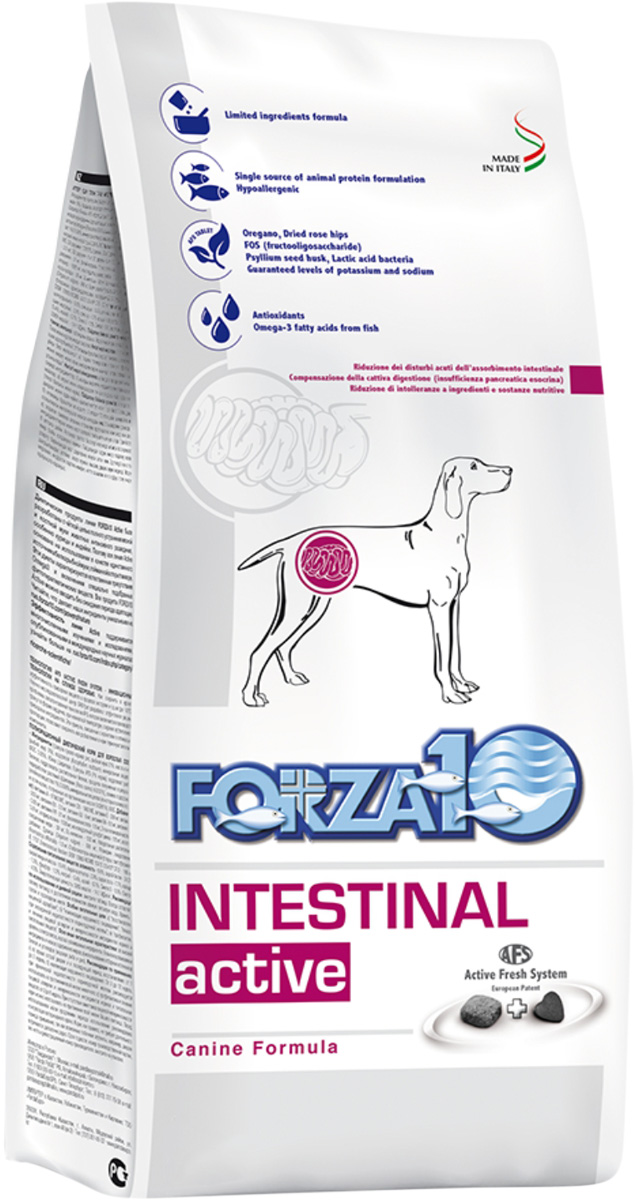 Forza10 Active Line  Магизоо Forza10 Dog Intestinal Active для взрослых собак всех пород при заболеваниях желудочно-кишечного тракта (4 кг)