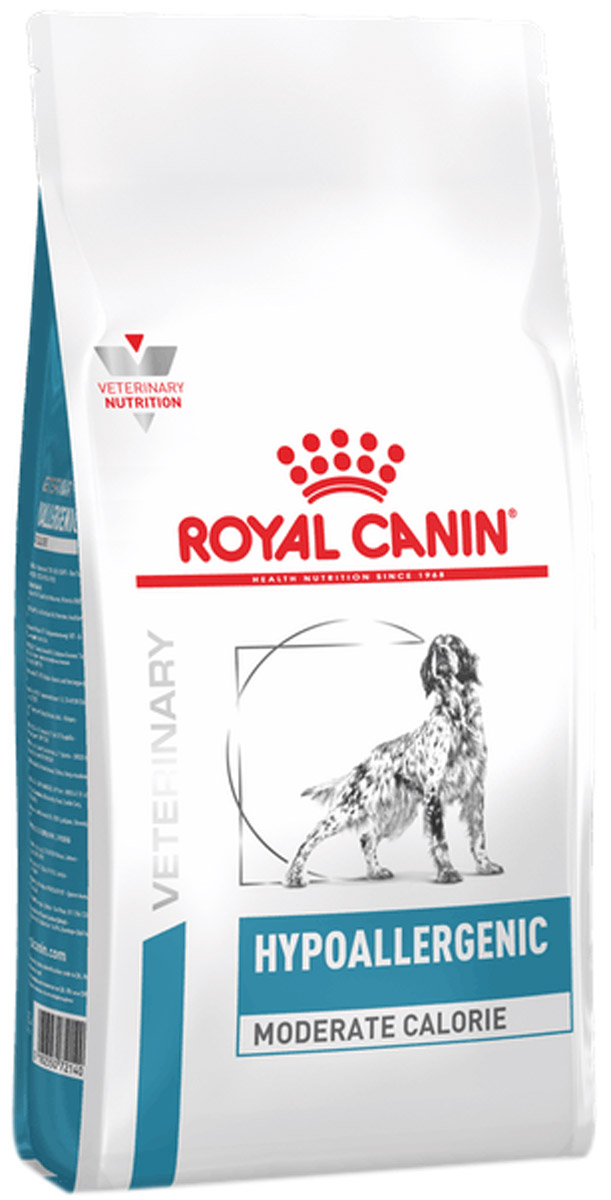 Royal Canin Hypoallergenic Moderate Calorie для взрослых собак при пищевой аллергии с умеренным содержанием калорий (7 кг)