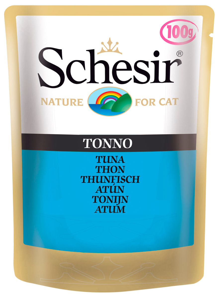 Schesir Cat Tuna для взрослых кошек с тунцом (100 гр)