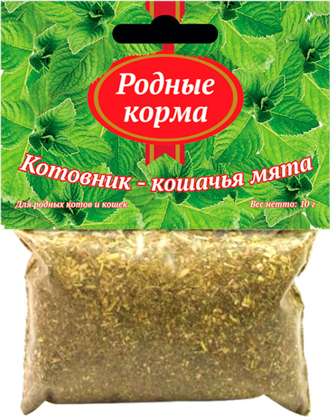 Лакомство родные корма котовник кошачья мята (10 гр)