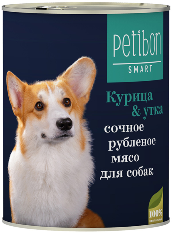   Магизоо Petibon Smart для собак рубленое мясо с курицей и уткой (410 гр)