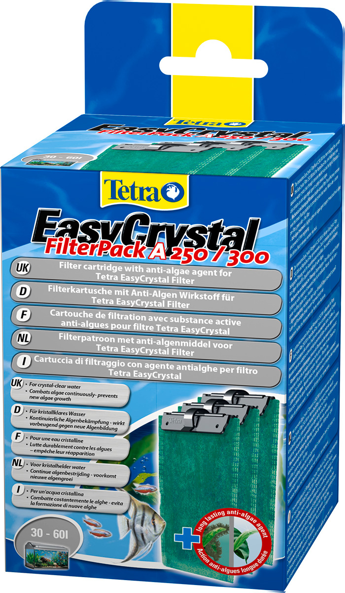 Картридж для внутреннего фильтра Tetra EasyCrystal Filter Pack A 250/300 для аквариумов объемом до 60 л (1 шт)