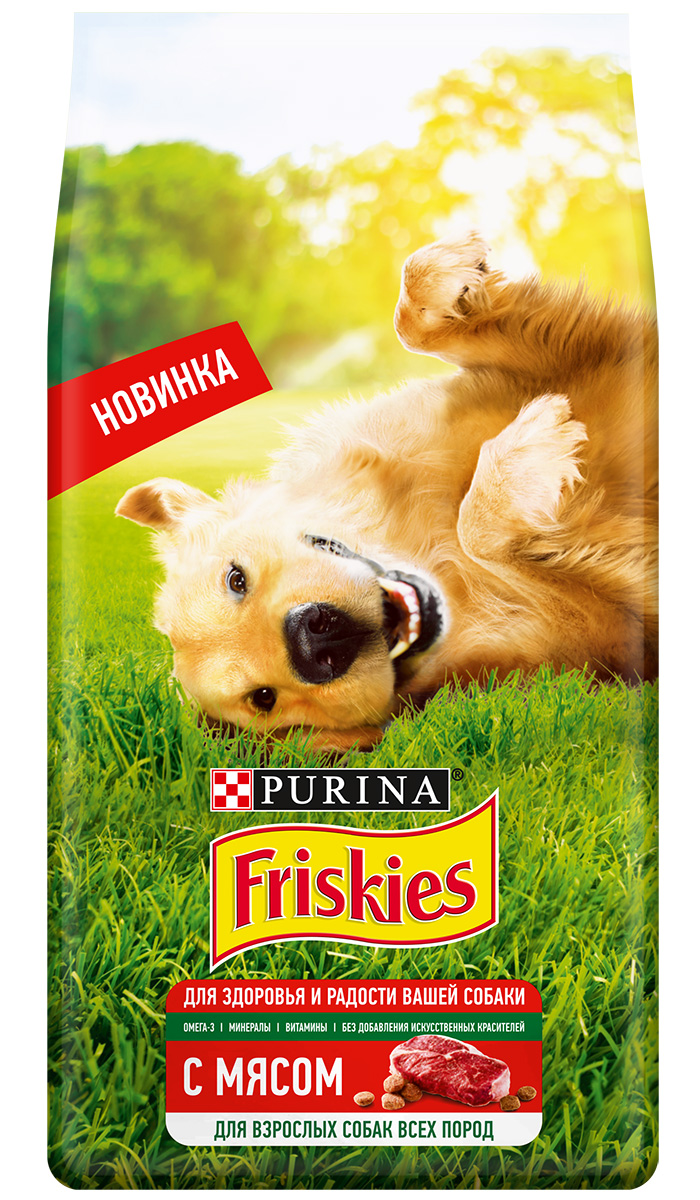 Friskies для взрослых собак всех пород с мясом (10 кг)