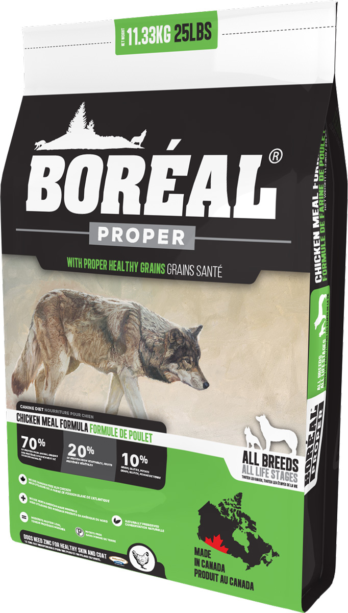 Boreal Proper Dog низкозерновой для собак и щенков всех пород с курицей (2,26 кг)