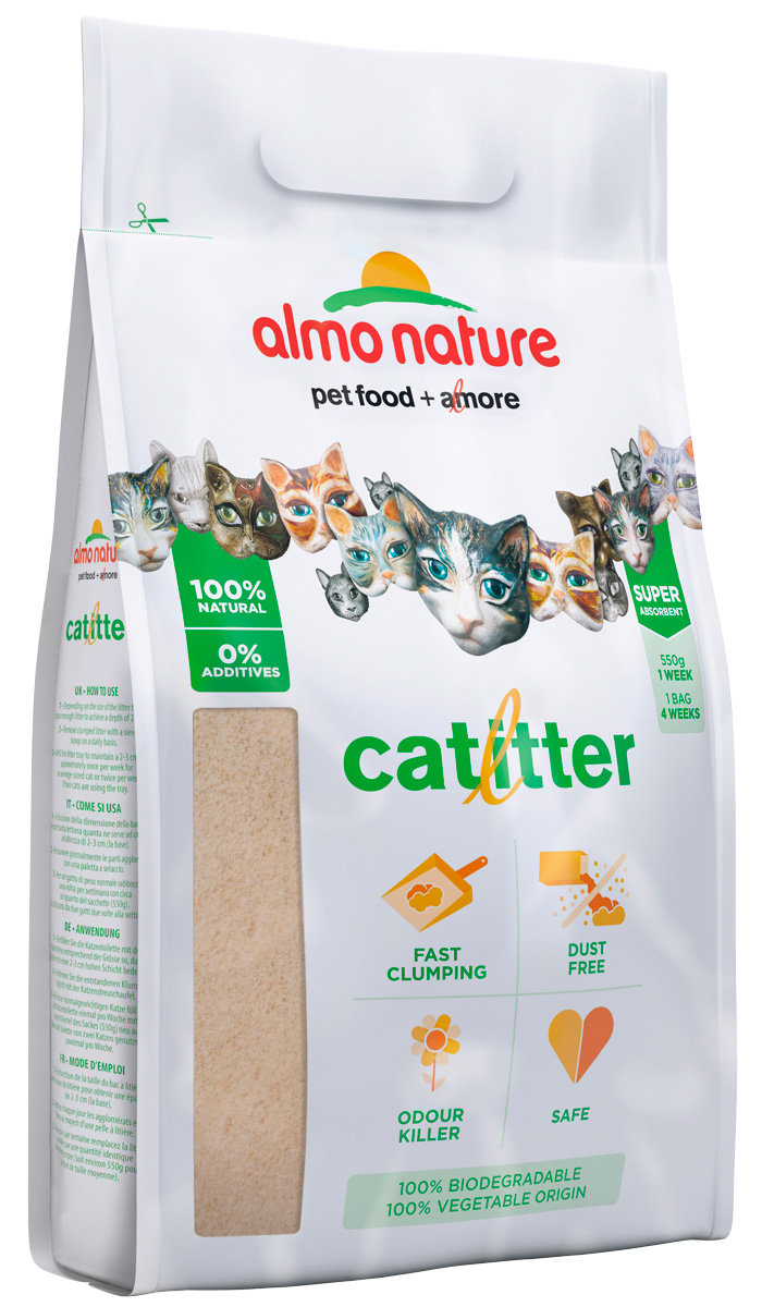 Almo Nature Cat Litter наполнитель комкующийся биоразлагаемый для туалета кошек (4,54 кг)