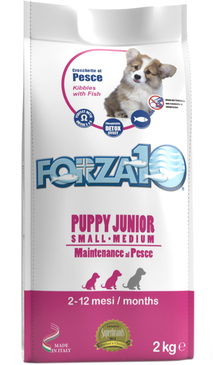 Forza10 Dog Maintenance Puppy Junior Small/medium для щенков маленьких и средних пород с рыбой (2 + 2 кг)