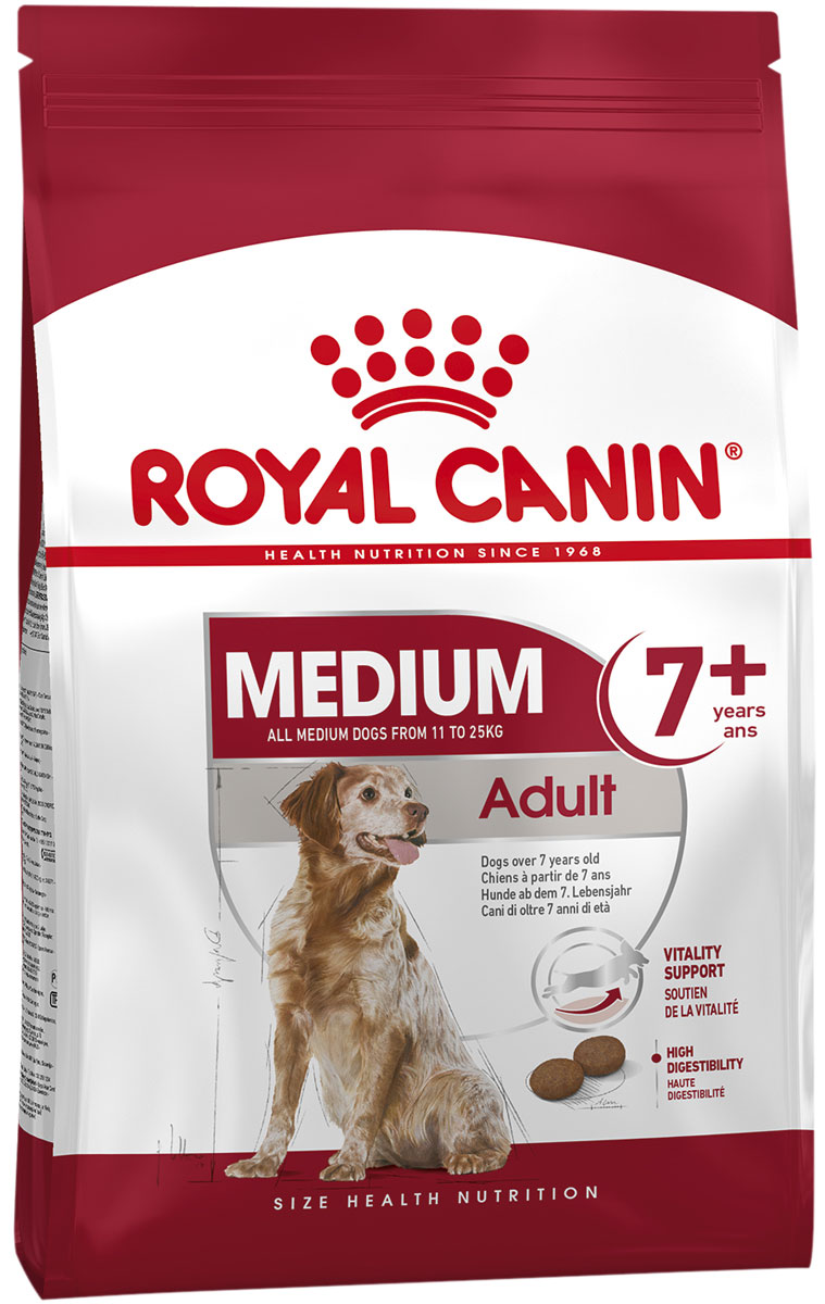  Royal Canin Medium Adult 7+ для пожилых собак средних пород старше 7 лет (15 + 15 кг)