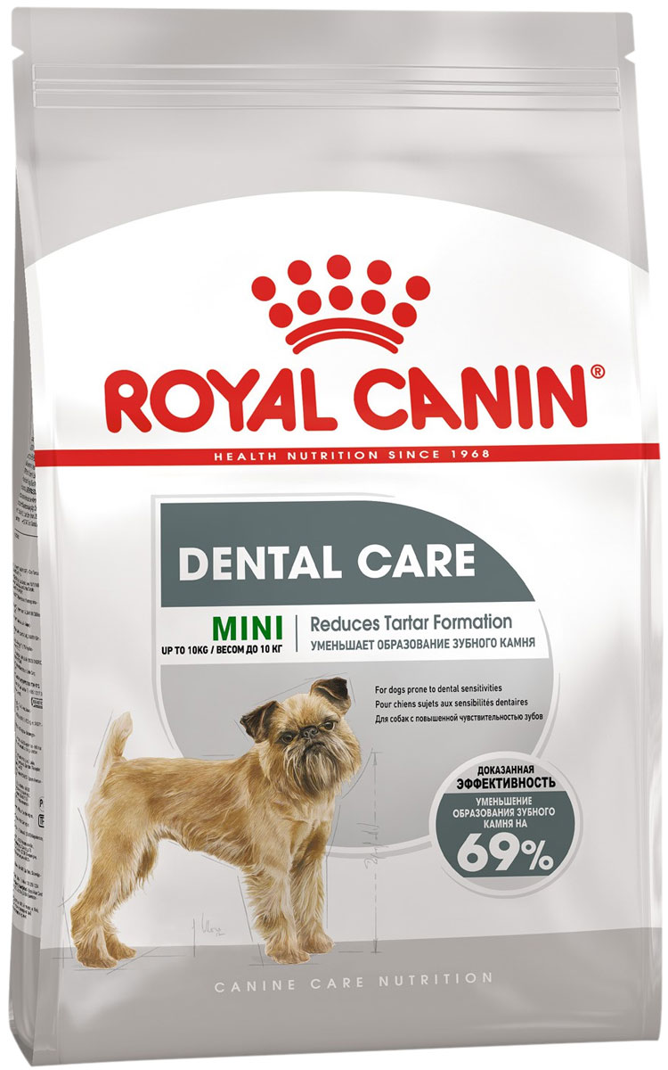 Royal Canin Mini Dental Care для взрослых собак маленьких пород от заболеваний зубов и десен (1 кг)