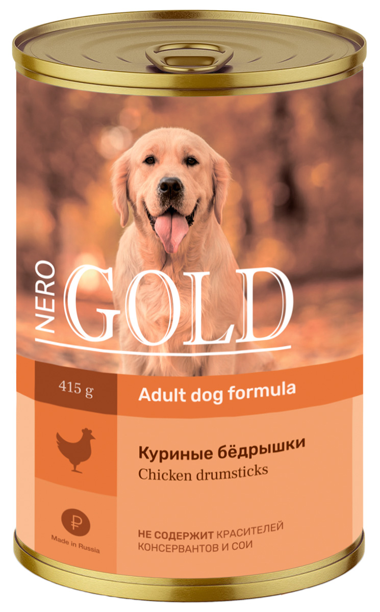 Nero Gold Adult Dog Chicken Drumsticks для взрослых собак с куриными бедрышками (415 гр)