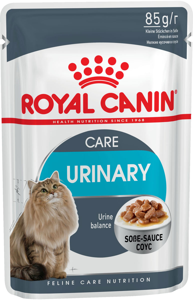 Royal Canin Urinary Care для взрослых кошек при мочекаменной болезни в соусе (85 гр х 12 шт)