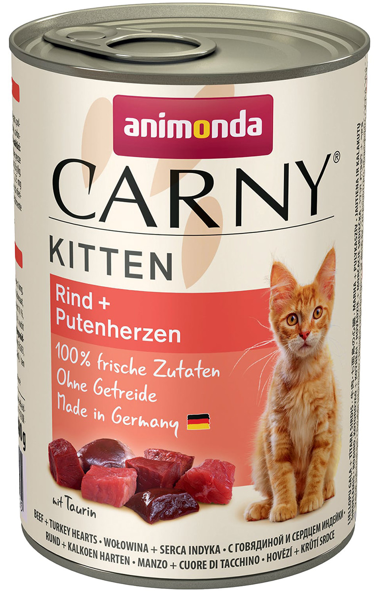   Магизоо Animonda Carny Kitten Rind & Putenherzen для котят с говядиной и сердцем индейки 76537  (400 гр)