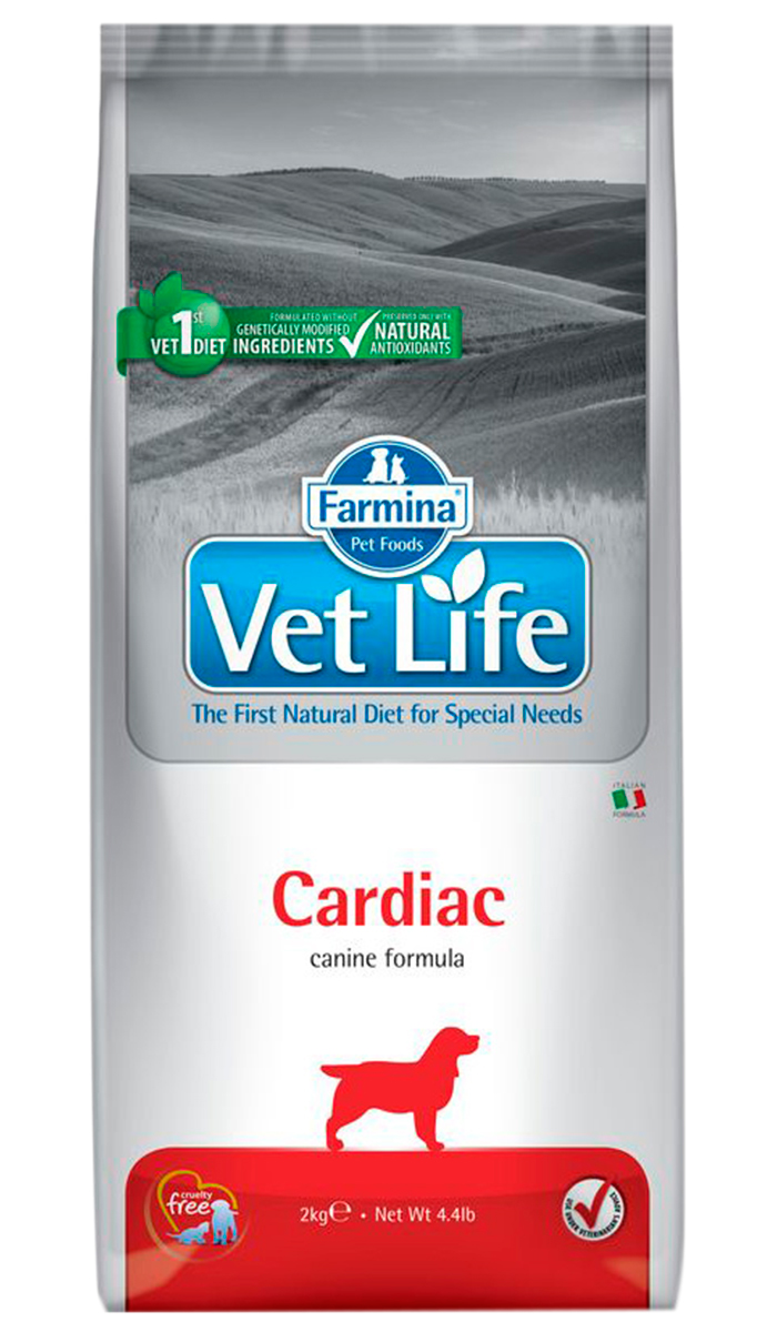 Farmina Vet Life Cardiac для взрослых собак при сердечной недостаточности (2 кг)