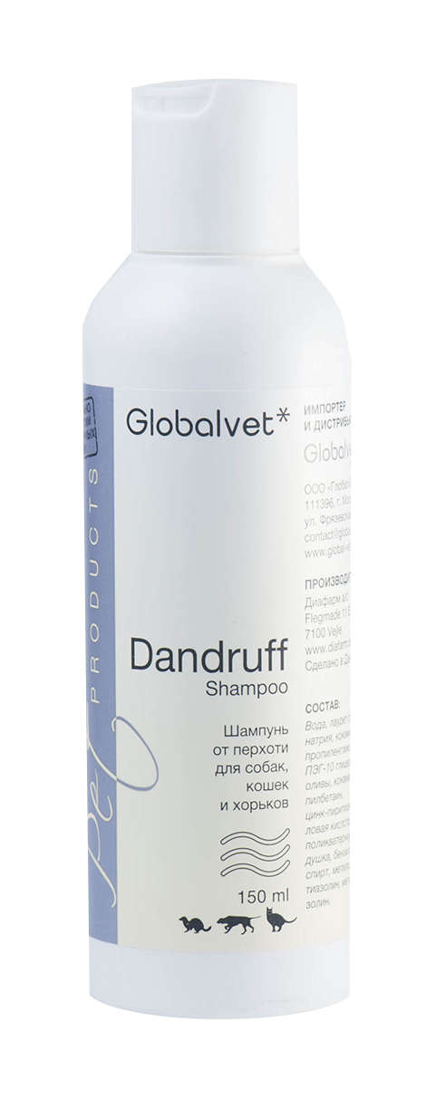  Globalvet Dandruff Shampoo шампунь для собак, кошек и хорьков от перхоти (150 мл)