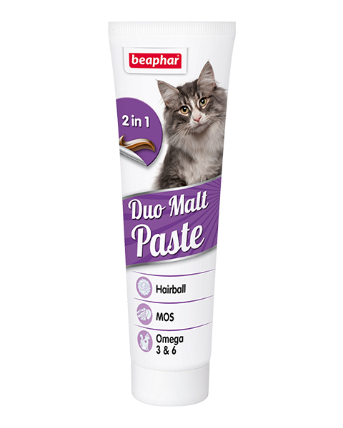 Beaphar Duo Malt Paste – Беафар паста для кошек для вывода шерсти из желудка (100 гр)