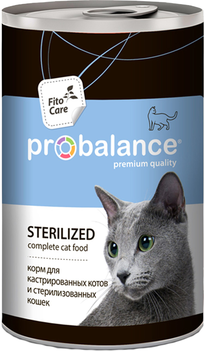 Probalance Cat Sterilized для взрослых кастрированных котов и стерилизованных кошек с курицей 70062 (415 гр)