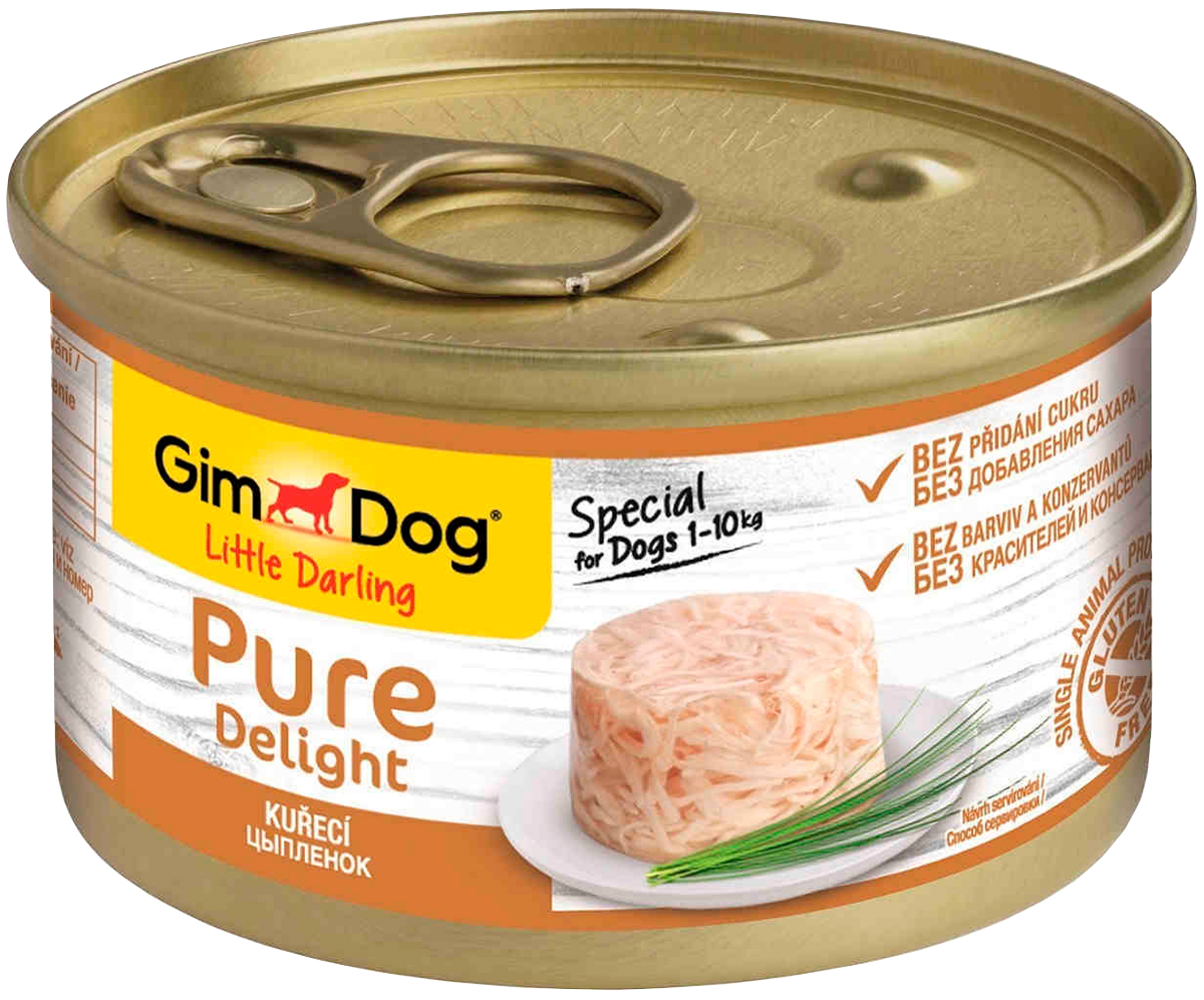 Gimdog Pure Delight для взрослых собак с курицей в желе (85 гр х 12 шт)