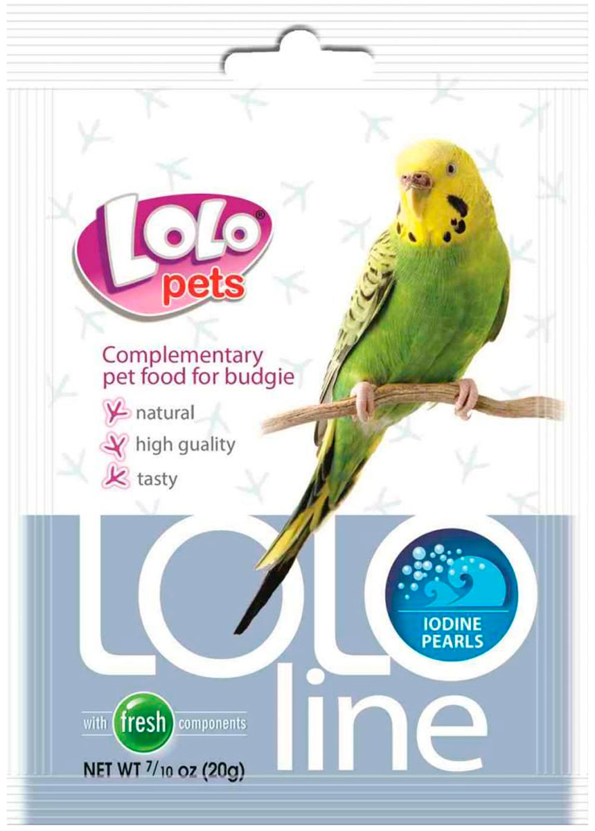 Lolo Pets Lololine йодовые жемчужины дополнительная смесь для волнистых попугаев (20 гр)