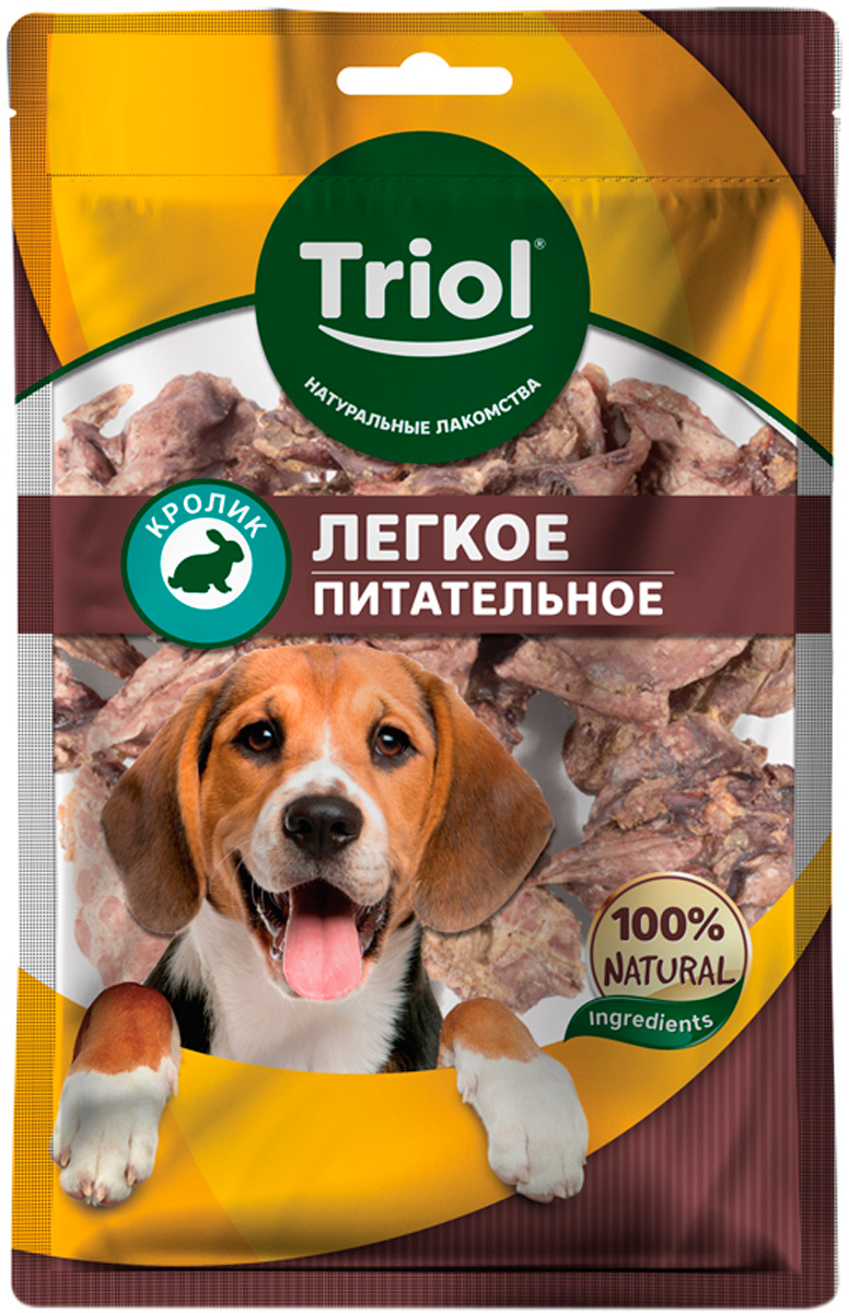 Лакомство Triol для собак легкое кроличье питательное 40 гр  (1 шт)