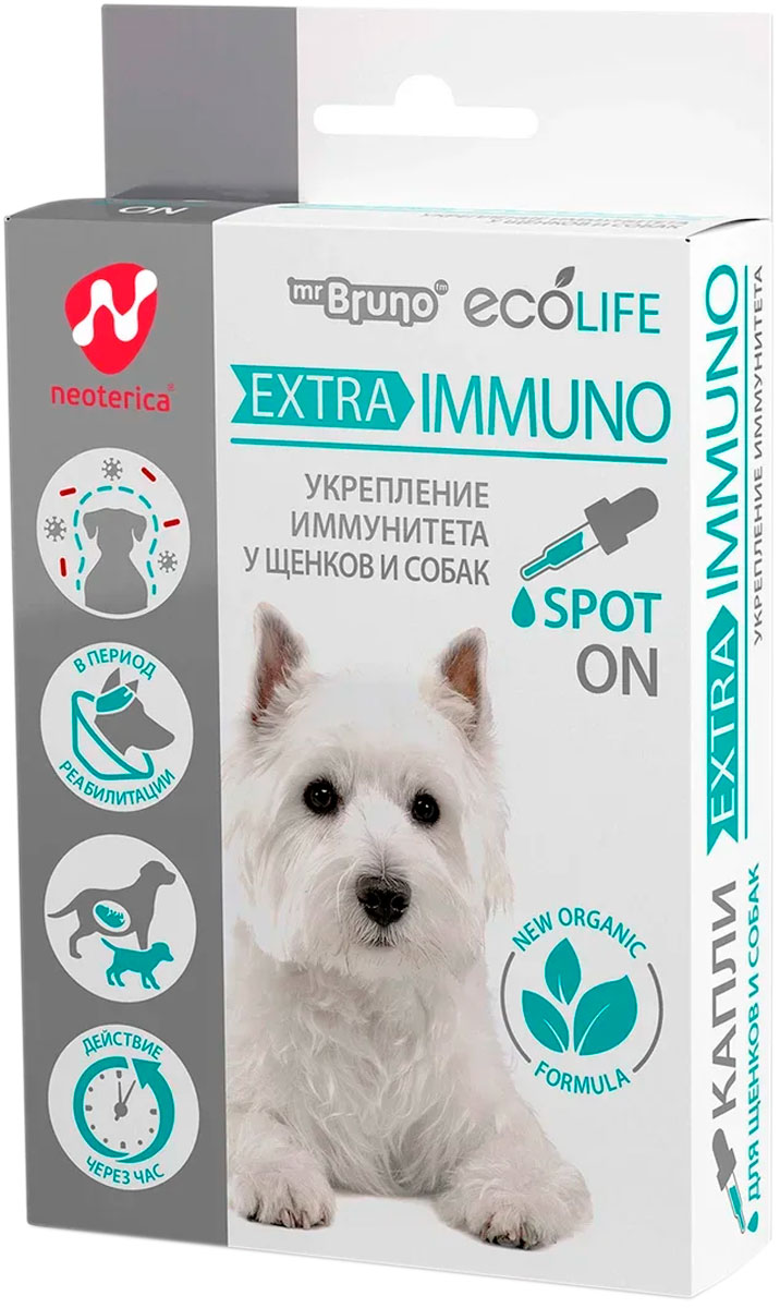   Магизоо Mr.bruno Ecolife Extra-immuno капли для собак и щенков для укрепления иммунитета 10 мл (1 шт)