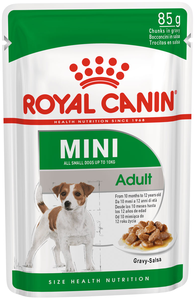 Royal Canin Mini Adult для взрослых собак маленьких пород в соусе  (85 гр х 12 шт)