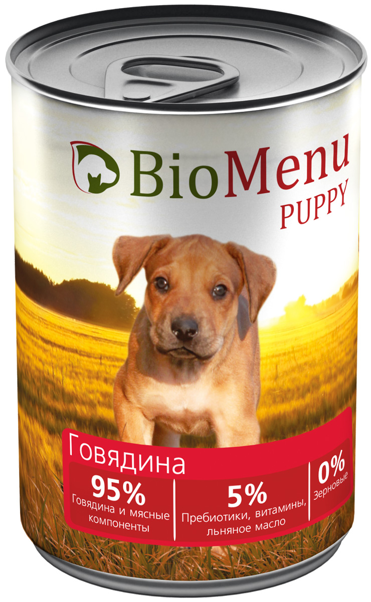 Biomenu Puppy для щенков с говядиной (410 гр)